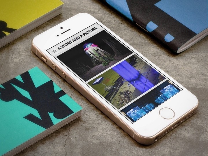 A Story And A Picture website viewed on an iPhone.