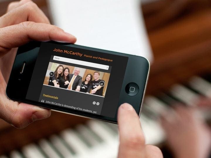 John McCarthy website viewed on an iPhone.