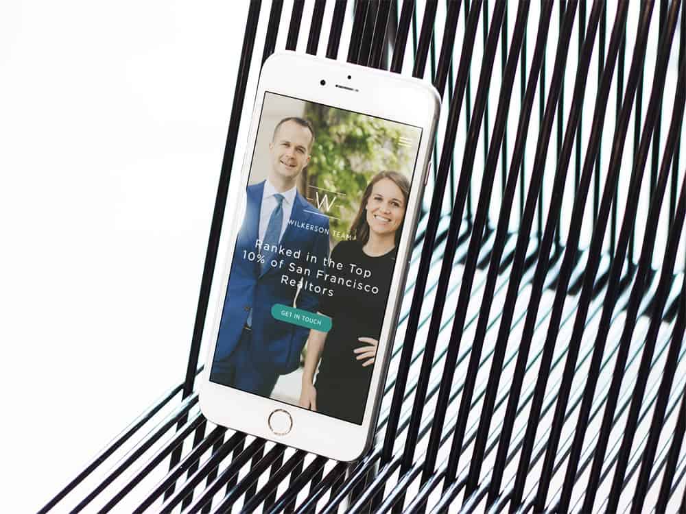 The Wilkerson Team website viewed on an iPhone.
