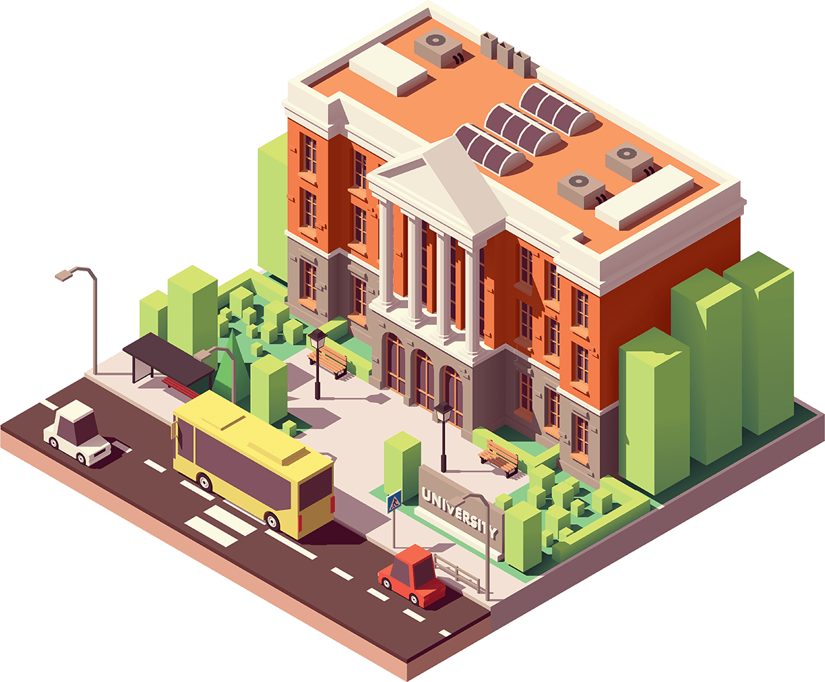 University Isometric Graphic