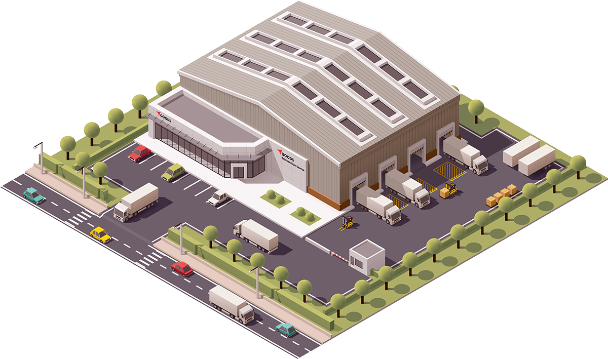 Warehouse Isometric Graphic